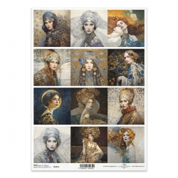 Papier ryżowy ITD A4 R2413 malarstwo , kobiety , obrazki